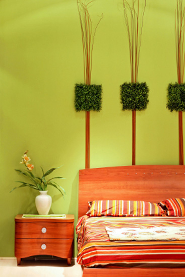 Green bedroom