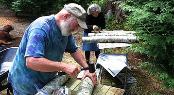 Preparing 16 Alder Logs For Future Harvest