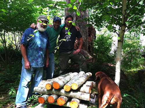 16 Completed Logs, Stacked and Ready