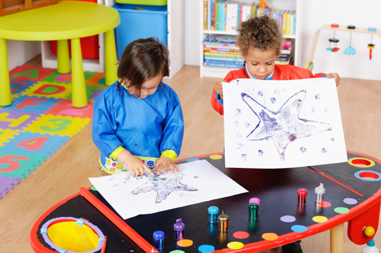 Children painting
