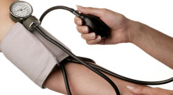 low blood pressure cuff arm inside