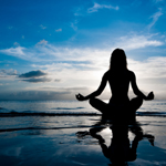 meditating beach ART