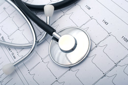 stethoscope and EKG