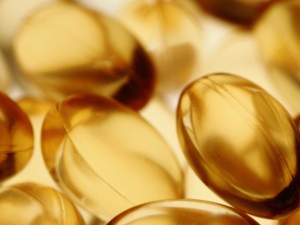 Golden Omega-3 fish oil capsules