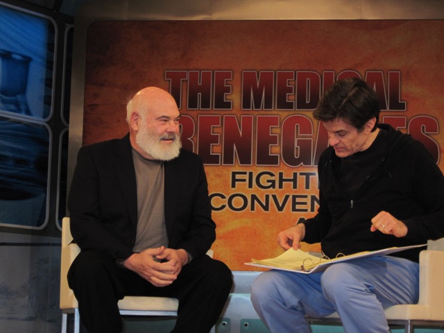 Dr. Weil and Dr. Oz in rehears