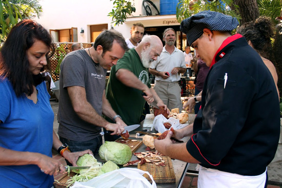 Preparing lunch