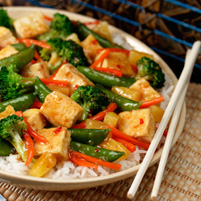 tofu veggie stirfy rice