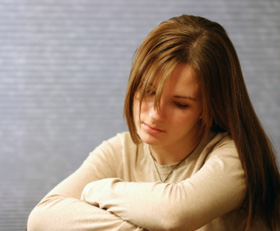 woman sad