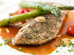 salmon herb crusted