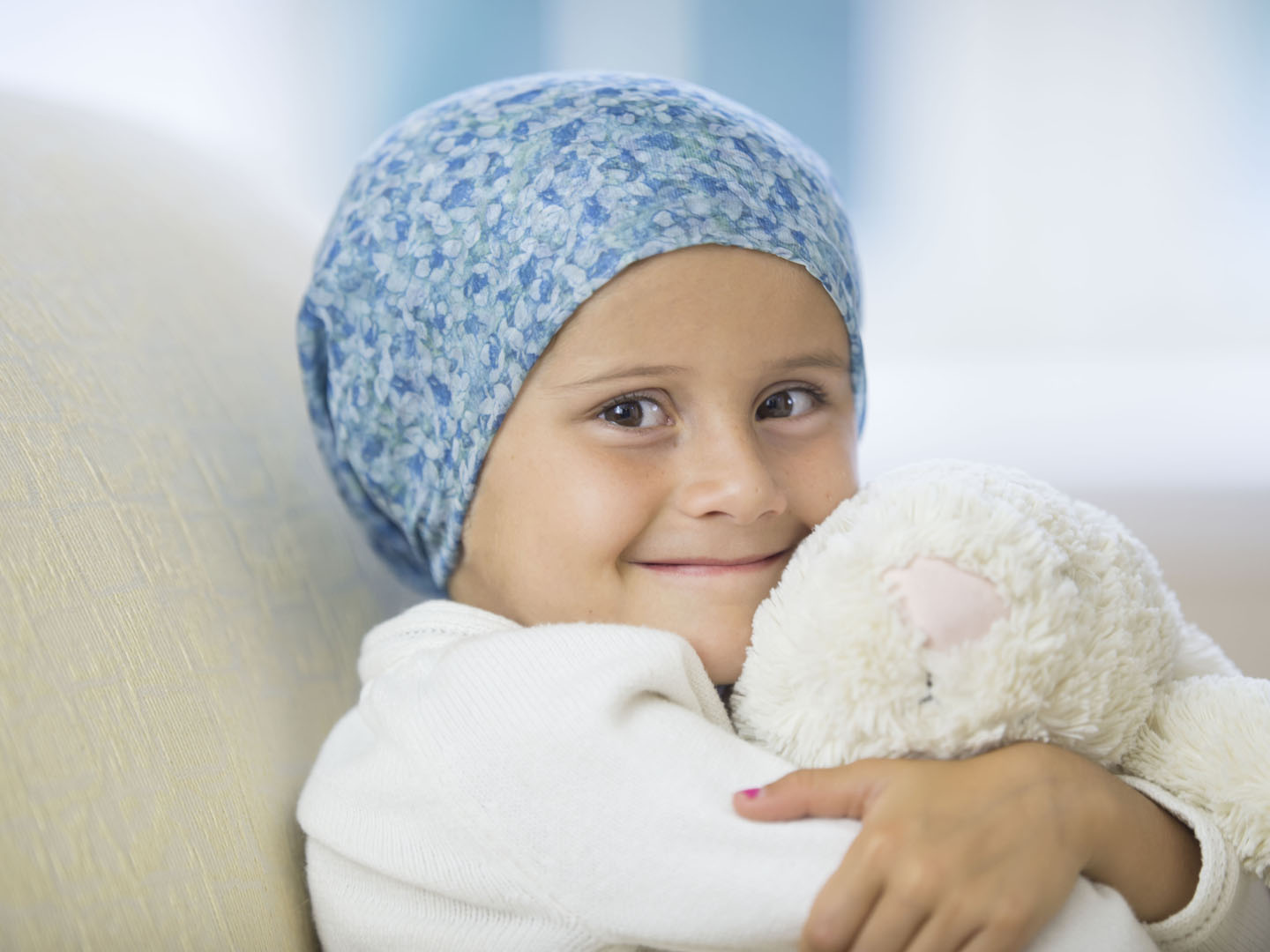 Little girl going through chemotherapy treatment from home