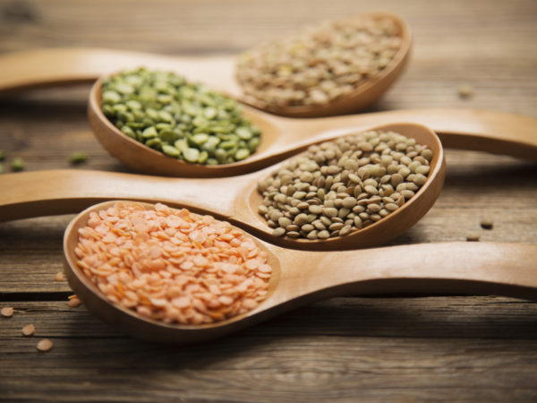 Variety lentils and peas