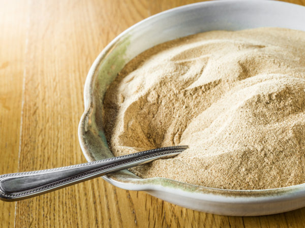Close-up of Brewer's Yeast in a bowl. This is the inactive form used as a nutritional supplement. Processed in AdobeRGB colorspace.