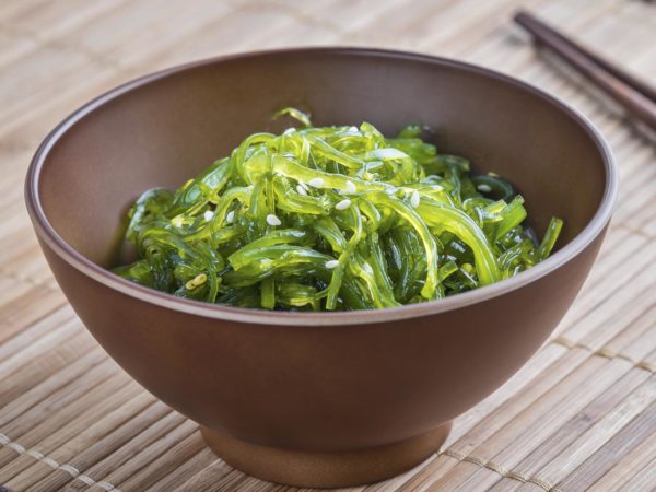 Seaweed salad in bowl, Japanese cuisine