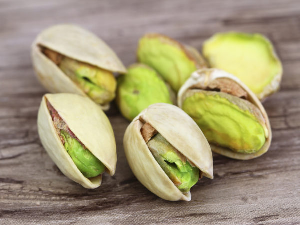 Pistachio nuts, close up