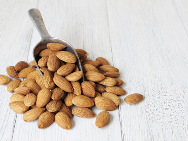 Almond background with copy space