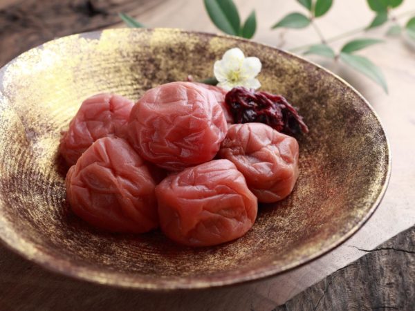 a pickled Japanese apricot.