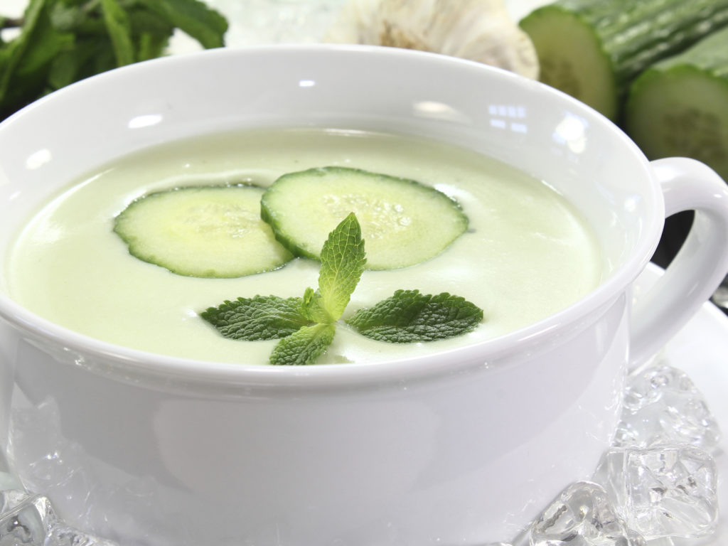 cold cucumber soup
