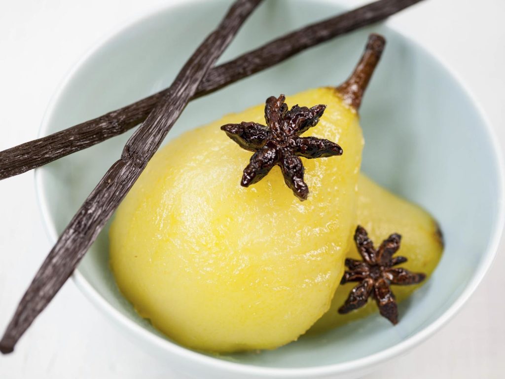 Pear in syrup anise and ginger