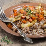 Buckwheat with braised mushrooms and carrots