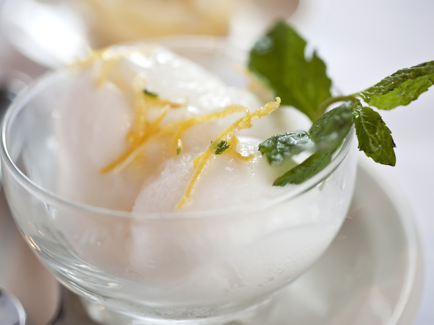 Italian lemon sorbet