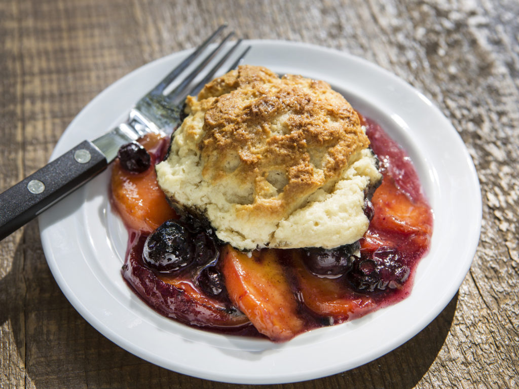 Peach & Blueberry Cobbler | Recipes | Dr. Weil's Healthy Kitchen