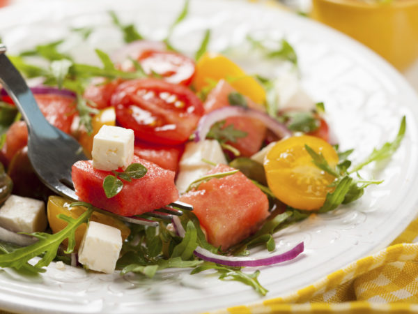 Watermelon &amp; Heirloom Tomato Salad | Recipes | Dr. Weil&#039;s Healthy Kitchen