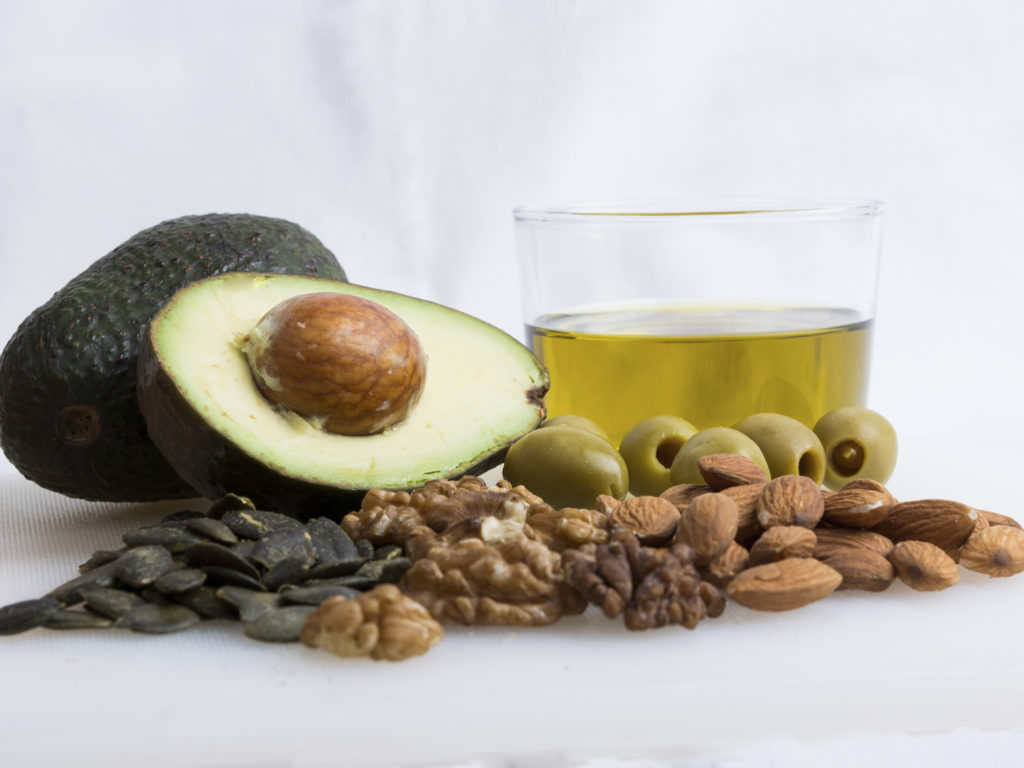 Healthy food and healthy fat