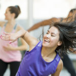 Group of dancers dancing at studio