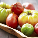 Tight shot of heirloom tomatoes.Please see other tomato images from my portfolio: