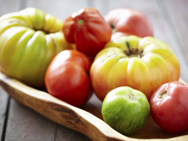 Tight shot of heirloom tomatoes.Please see other tomato images from my portfolio: