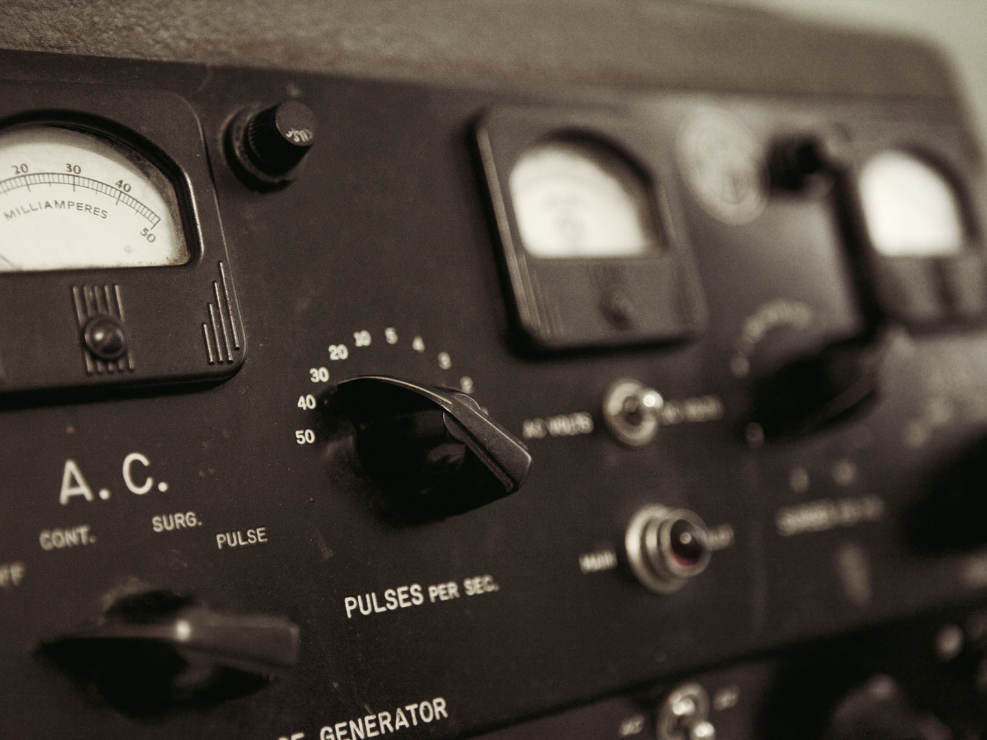 Close up of electro-shock machine used in Electroconvulsive therapy.