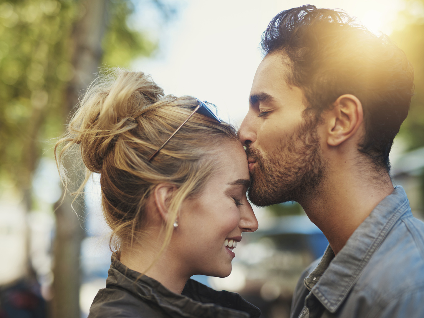 Shot of a young couple out in the city
