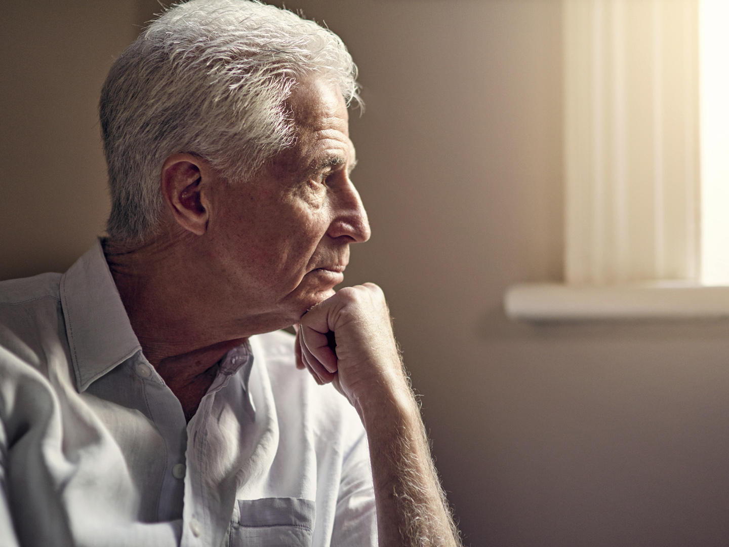 Shot of a senior man looking thoughtful