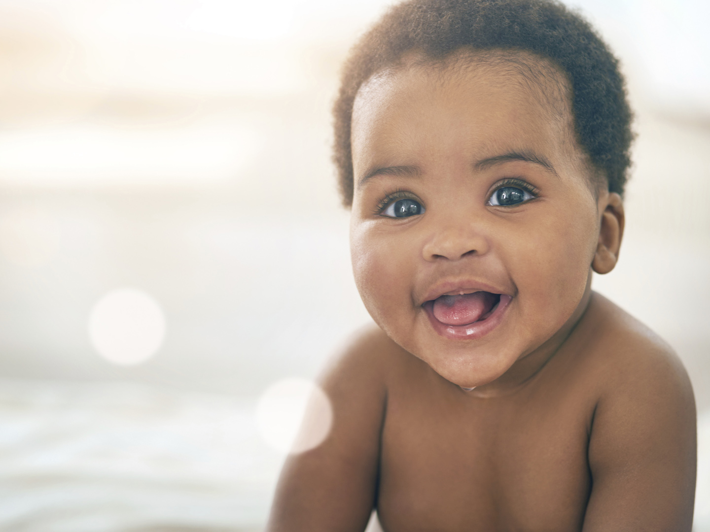 Shot of an adorable baby girl at home