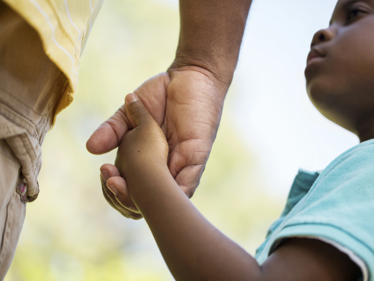 African American father and son