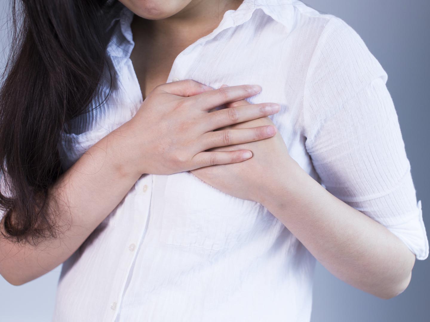 Woman has Chest Pain