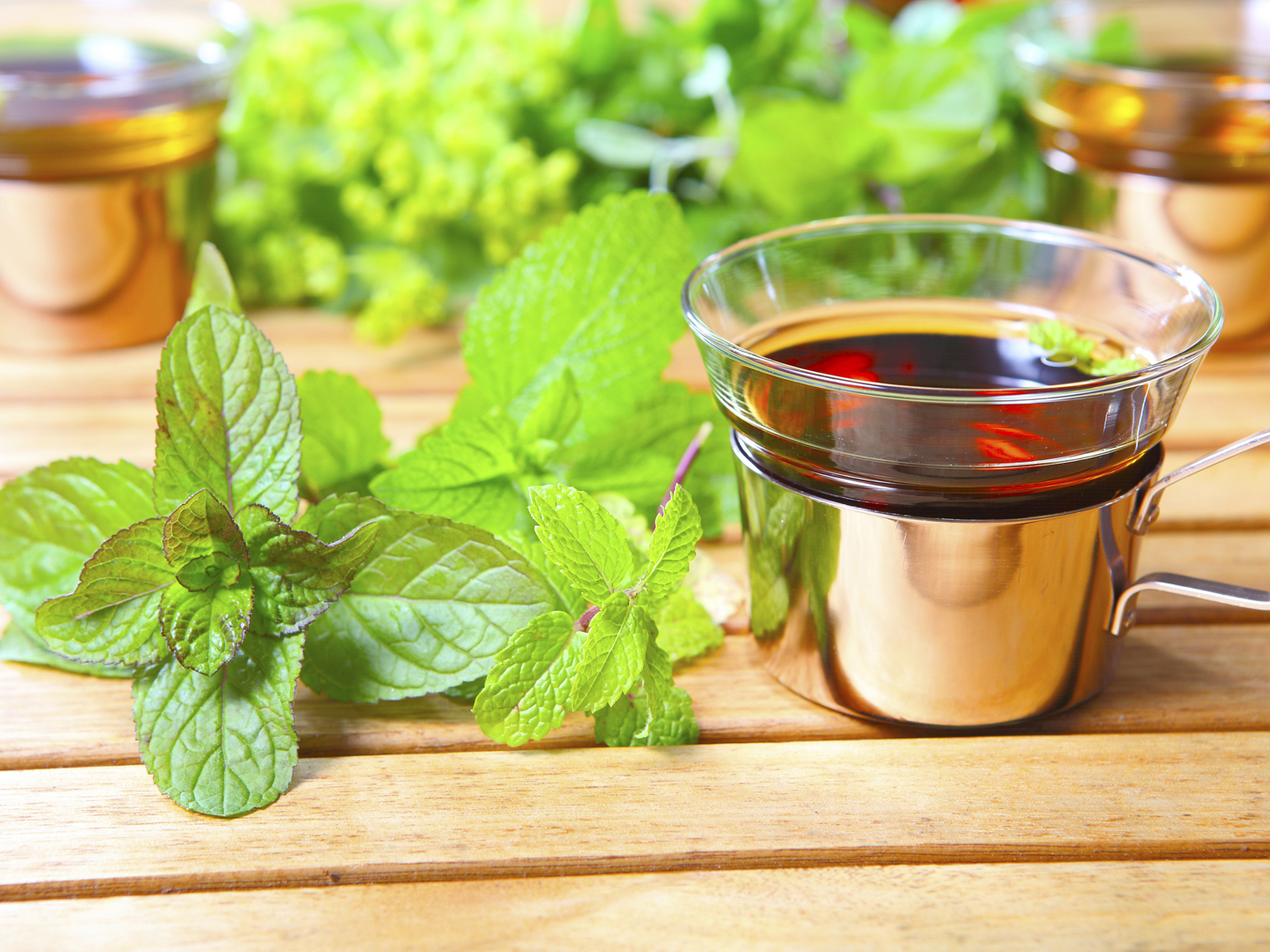 Peppermint tea, medicinal herbs