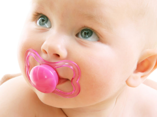 cute baby girl over white background