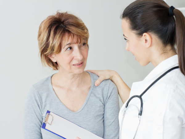 Mature woman with her female doctor.