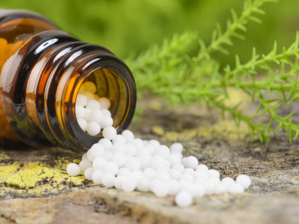 alternative medicine with homeopathic globules