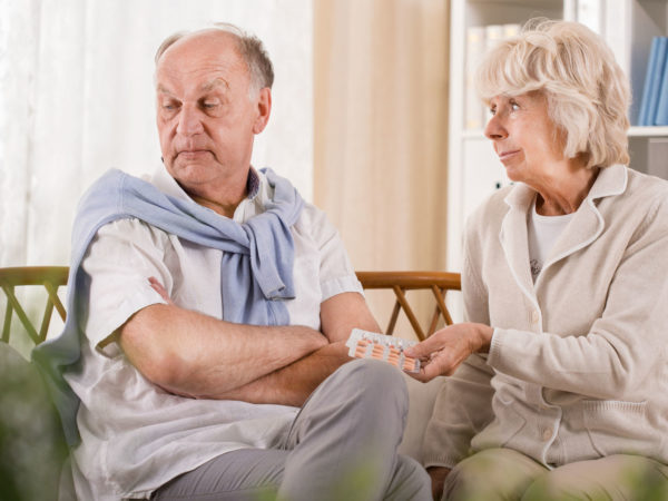 Man doesn't want to take pills his wife is giving him
