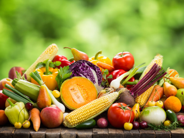 Fresh fruits and vegetables