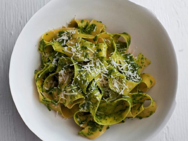 Fettuccine With kale Pesto | Recipes | Dr. Weil&#039;s Healthy Kitchen